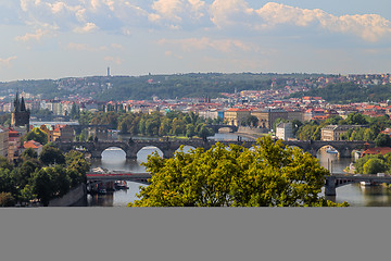 Image showing Red rooftops of Prague