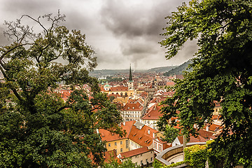 Image showing Fog and Roofs of Prague