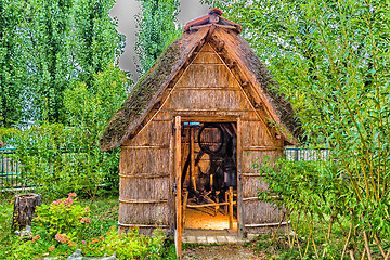 Image showing Marsh Plants Huts 