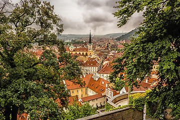 Image showing Fog and Roofs of Prague