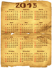 Image showing Calendar 2015