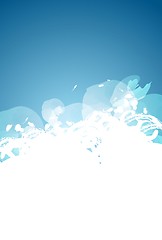 Image showing Abstract grunge blue and white background