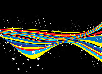 Image showing modern warp rainbow