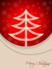 Image showing Christmas card design with tire tree