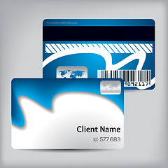 Image showing Blue wave loyalty card design