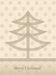 Image showing Christmas card design with tire tree