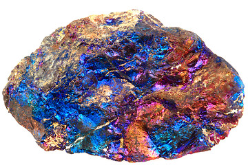 Image showing chalcopyrite mineral  isolated on the white background
