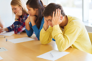 Image showing group of students with papers