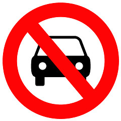 Image showing No Cars Allowed