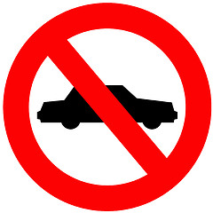 Image showing No Cars Allowed