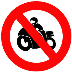Image showing No Motorbikes