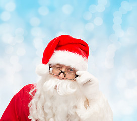 Image showing close up of santa claus winking