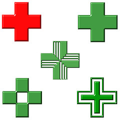 Image showing Pharmacy Crosses