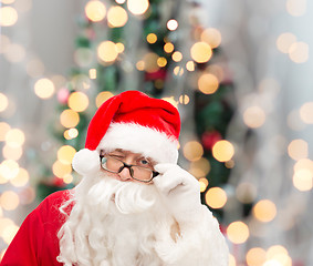 Image showing close up of santa claus winking