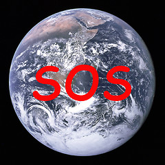 Image showing Planet Earth SOS