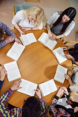 Image showing happy teens group in school