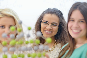 Image showing happy teens group in school