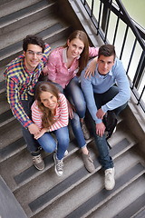 Image showing happy teens group in school