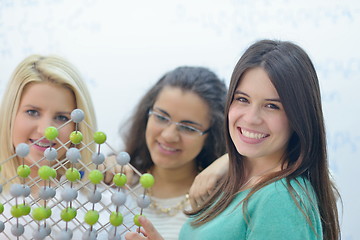 Image showing happy teens group in school