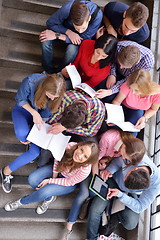 Image showing happy teens group in school