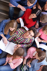 Image showing happy teens group in school