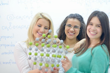 Image showing happy teens group in school