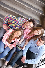 Image showing happy teens group in school