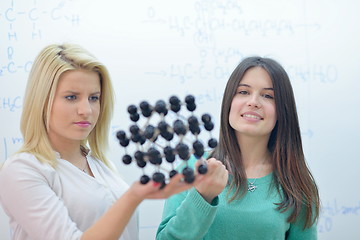 Image showing happy teens group in school