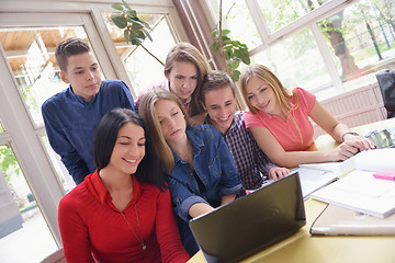 Image showing happy teens group in school