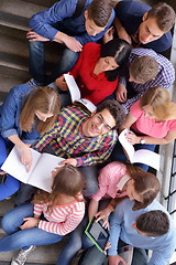 Image showing happy teens group in school