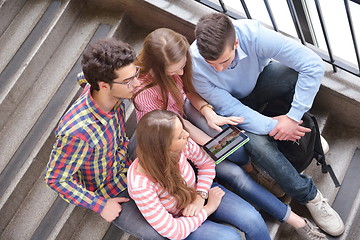 Image showing happy teens group in school