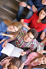 Image showing happy teens group in school