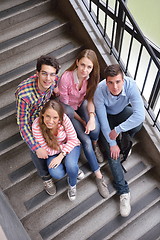 Image showing happy teens group in school