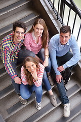 Image showing happy teens group in school