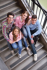 Image showing happy teens group in school