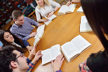 Image showing happy teens group in school