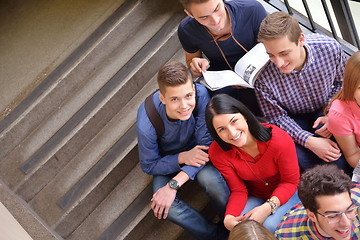 Image showing happy teens group in school