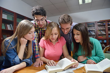 Image showing happy teens group in school