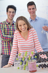 Image showing happy teens group in school