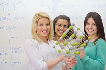 Image showing happy teens group in school