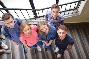 Image showing happy teens group in school