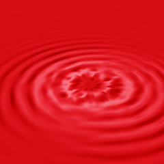 Image showing Red Liquid Ripple