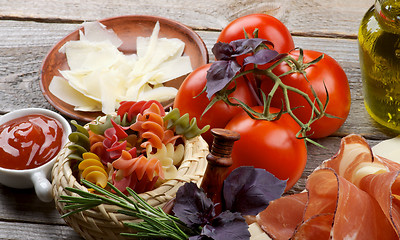 Image showing Pasta and Ingredients