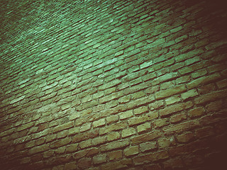 Image showing Retro look Brick wall