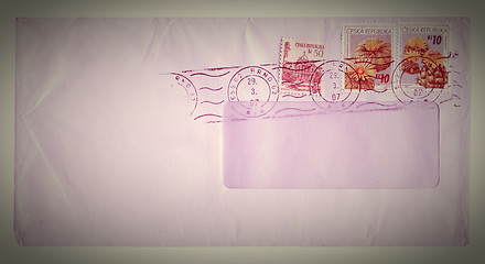 Image showing Retro letter envelope