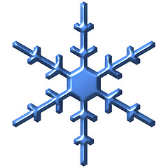 Image showing 3D Snowflake