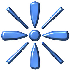 Image showing 3D Snowflake