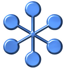 Image showing 3D Snowflake