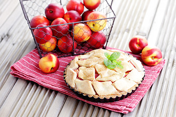 Image showing nectarine tart