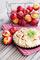 Image showing nectarine tart